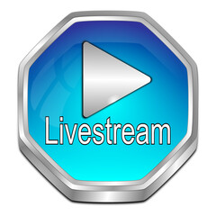 Livestream Button - 3D illustration