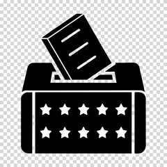 Printer icon vector illustration on black background for office and web design use