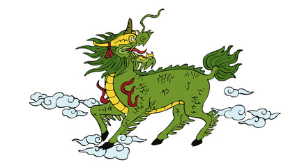 chinese green qilin