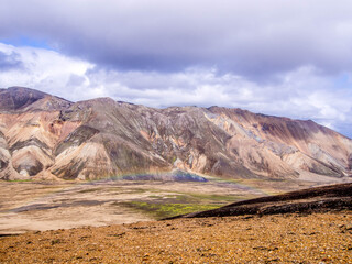 Landmannalaugar colored mountains of Iceland Nordic island country