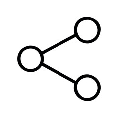 Minimalist connection symbol depicting network communication and sharing &ndash; stock vector icon in line style