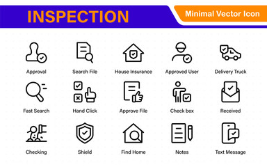 Inspection icon in filled, thin line, outline, and stroke style. Vector illustration of two colored and black inspection vector icon designs can be used for mobile, web.
