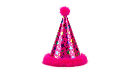 Pink Party Hat with Stars Festive Celebration Fun