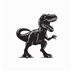 Angry Megalosaurus Walking and Roaring Prehistoric Dinosaur Vector Illustration Fierce Creature Design
