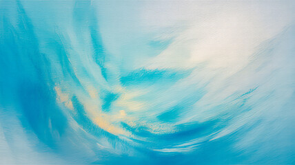 Swirling blue and white abstract teal gold