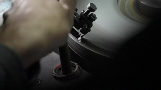 diamond polishing and manufacturing closeup and micro view of diamond 