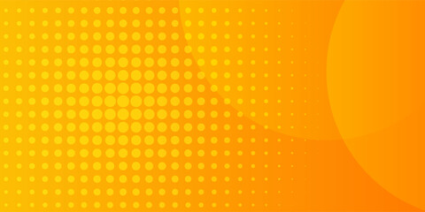 Bright orange abstract gradient banner background with halftone effect. Modern wallpapers.