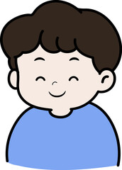 웃고 있는 남자 어린이