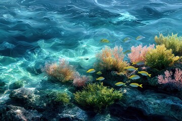 Vibrant underwater reef scene
