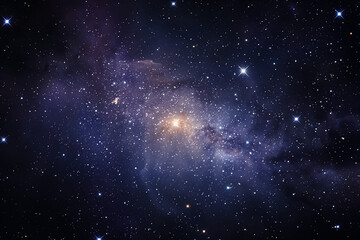 Fototapeta premium Starry night sky with bright stars and deep space galaxy background