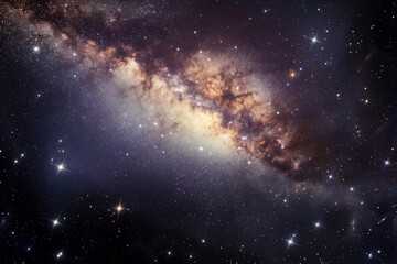 Obraz premium Deep space starry galaxy with bright blue nebula and constellation background