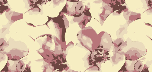 Elegant Abstract Floral Scarf Print Design | Shawls & Dupatta Textile Fabric Patterns For Digital Printing on Silk, Chiffon, Georgette