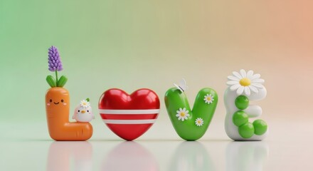 Whimsical spring love: a heartwarming display of affection and celebration