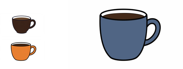 Half-Visible Coffee Cup (Blue)