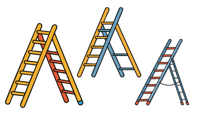 Different Types of Ladders - Tool Vector Pack