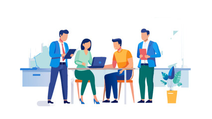 Business team collaboration meeting in office for project planning and corporate strategy discussion session