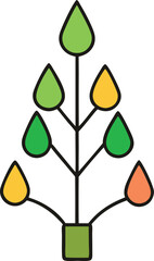tree lights icon on transparent background