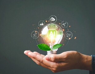 Sustainable Technology Innovation and Green Energy Concept