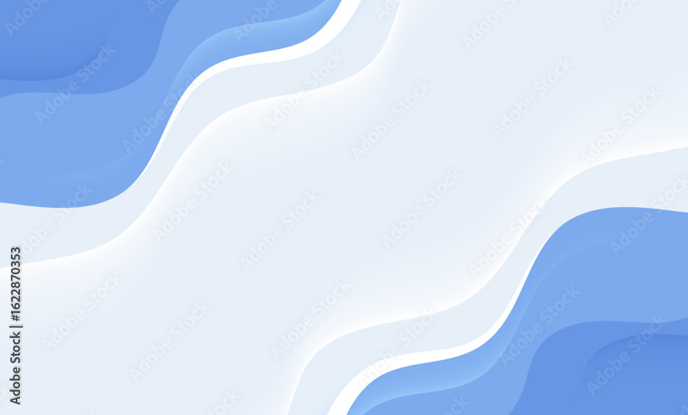 Wall mural abstract blue wave background with flowing lines and smooth curves