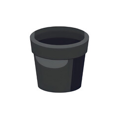 Sleek Gray and Purple Paint Bucket: A Minimalist Design Element