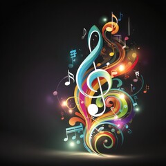 Colorful abstract music background