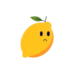 Sour Mood: A Cute Lemon Illustration