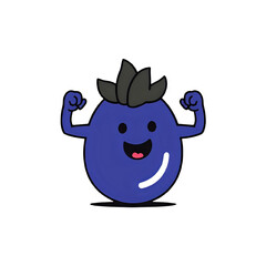 Mighty Blueberry: A Fun & Healthy Character Illustration