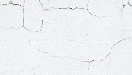 Obraz premium Cracked Wall: A close-up shot reveals the intricate network of cracks that traverse a weathered, textured wall. The image conveys a sense of age, decay, and the passage of time. 