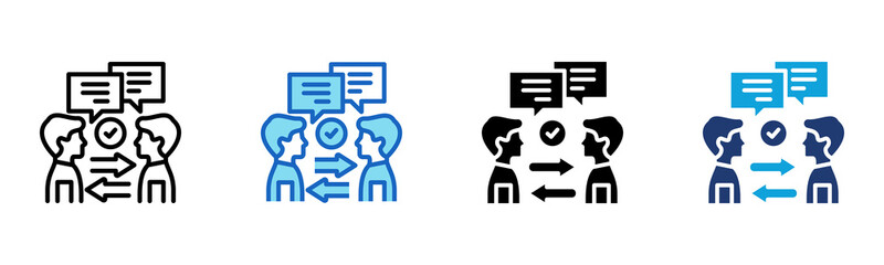 Fototapeta premium Communication icon Multi Style Vector Illustration