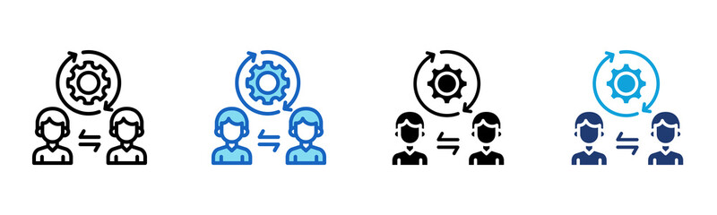 Interchange icon Multi Style Vector Illustration