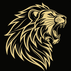 lion head vector