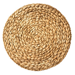 Obraz premium Elegant Minimalist Straw Beach Mat Classic Woven Texture