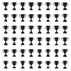  Ultimate Black Trophy Silhouette Vector Set &ndash; Award Icons for Champion, Sports Tournament, Winning Ceremony, and Achievement Recognition Design Projects. Thank You.
