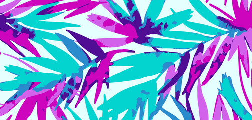 Elegant Abstract Floral Scarf Print Design | Shawls & Dupatta Textile Fabric Patterns For Digital Printing on Silk, Chiffon, Georgette