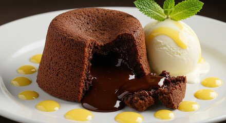 Petit Gateau with ice cream