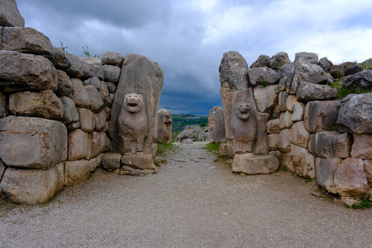 Corum - Turkey, May 31, 2025, Kings Gate in Hattusa Ancient City in Corum City