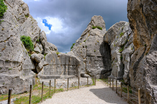 Corum - Turkey, May 31, 2025, Kings Gate in Hattusa Ancient City in Corum City