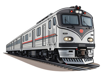 Fototapeta premium Train on white background