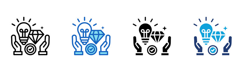 Worth icon Multi Style Vector Illustration