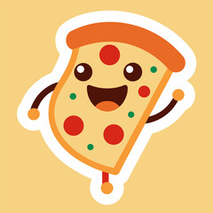 illustration of a pizza with a spoon