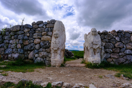 Corum - Turkey, May 31, 2025, Kings Gate in Hattusa Ancient City in Corum City