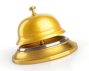 Fototapeta premium Golden Hotel Reception Desk Service Bell