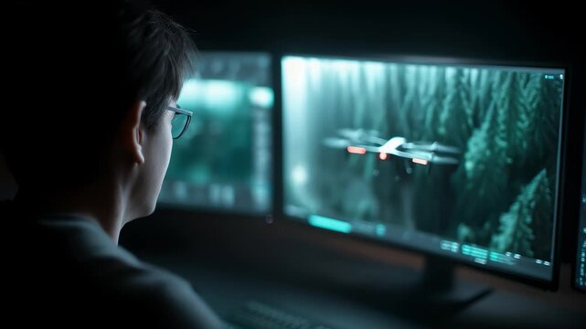 Programmer Focuses on Developing Drone Simulation Program