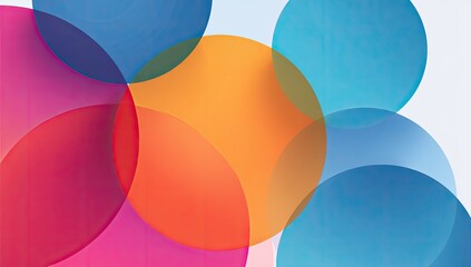 Fototapeta premium Abstract design with overlapping circles in vibrant colors