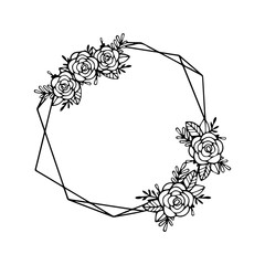 frame with flowers