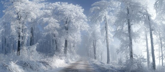 Fototapeta premium Winter wonderland forest scene