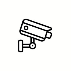 Vector art of security camera icon isolated on white background