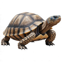 Fototapeta premium Tortoise on Earth: Capturing a solitary tortoise amidst its natural habitat, embodying resilience and timelessness.