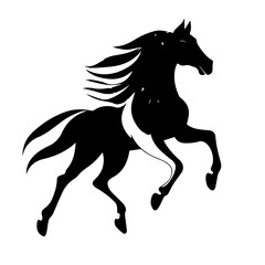 black horse vector illustration