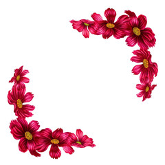 frame of flowers